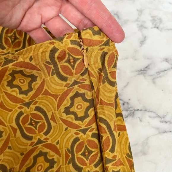 NWOT Free People REVOLVE Imogen Sarong Mini Skirt in Turmeric Made in India - Picture 5 of 10